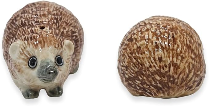 2¼" Brown Hedgehog Porcupine Elegant Ceramic Incense Stick Holder Artistic Collectible Figurine for Adult Collectors Sophisticated Interior Accent Gift Handcrafted Porcelain Home Decor