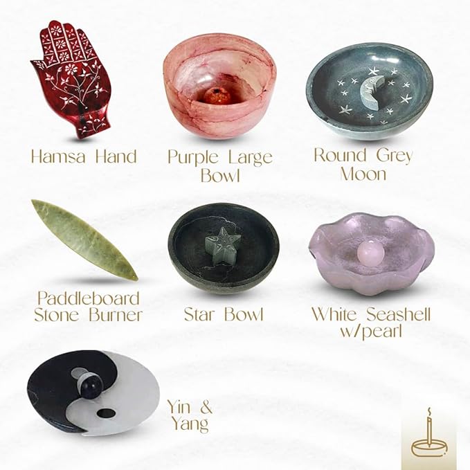 Gonesh Stone Burner - White Seashell w/Pearl