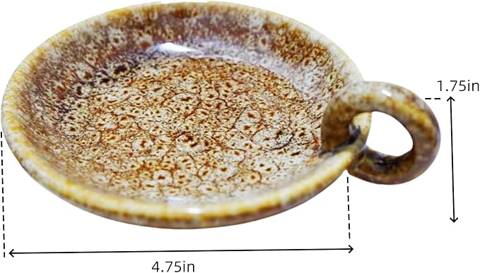 Ceramic Candle Holder Incense Holder & Candle Tray Vintage Sage Burner Tray for Pillar Candles Palo Santo Sticks Flameless Candles Meditation & Home Decor