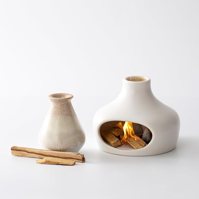 Palo Santo Holder, Handmade Ceramics Palo Santo Burner, Smudge Bowl for Meditation Yoga, Chimeneas Incense Holder, Incense Burner Zen Decor
