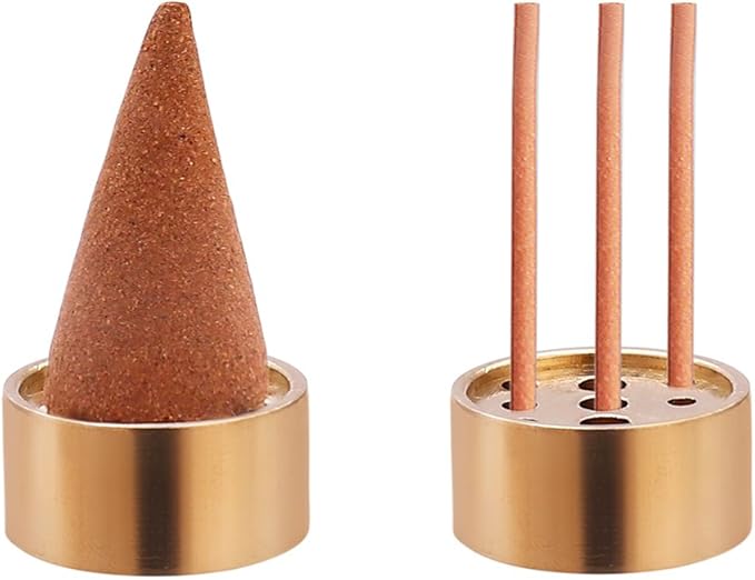 Brass Incense Holder 3 Styles, Incense Cone Burner, Coil Incense Holder, Incense Stick Holder (6 Pieces)