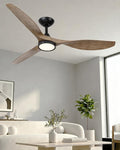 Roomratv Ceiling Fans with Lights,52 Inch,Quiet & Strong Motor,6 Speeds,3CCT,Timer,Easy to Install,Black Modern Ceiling Fan for Living Room,Bedroom,Kitchen,Office,Farmhouse,Patios
