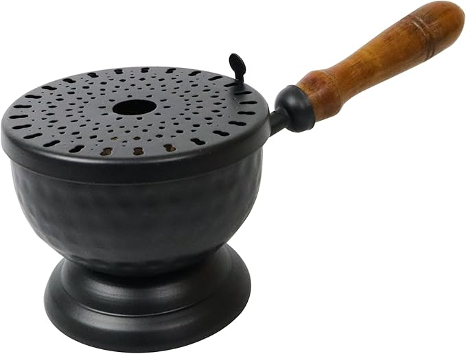 Putrika Dhoop | Dhuna | Loban | Sambrani | Karpoor | Bakhoor | Dani | Incense | Aroma Diffuser |Haran Samgiri|Camphor|Stand|Holder|Iron|Home|Office|Pooja|Puja|Room|Charcoal(Planter Burner 21cm)