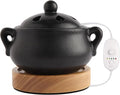 Electric Incense Heater with Adjustable Timer, Bakhoor Burner Electric, Bukhoor Burners for Frankincense Resin Oud Power, Charcoal Free No Open Flame Safer Black