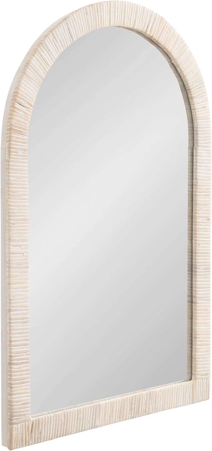 Kate and Laurel Rahfy Boho Arch Rattan Mirror