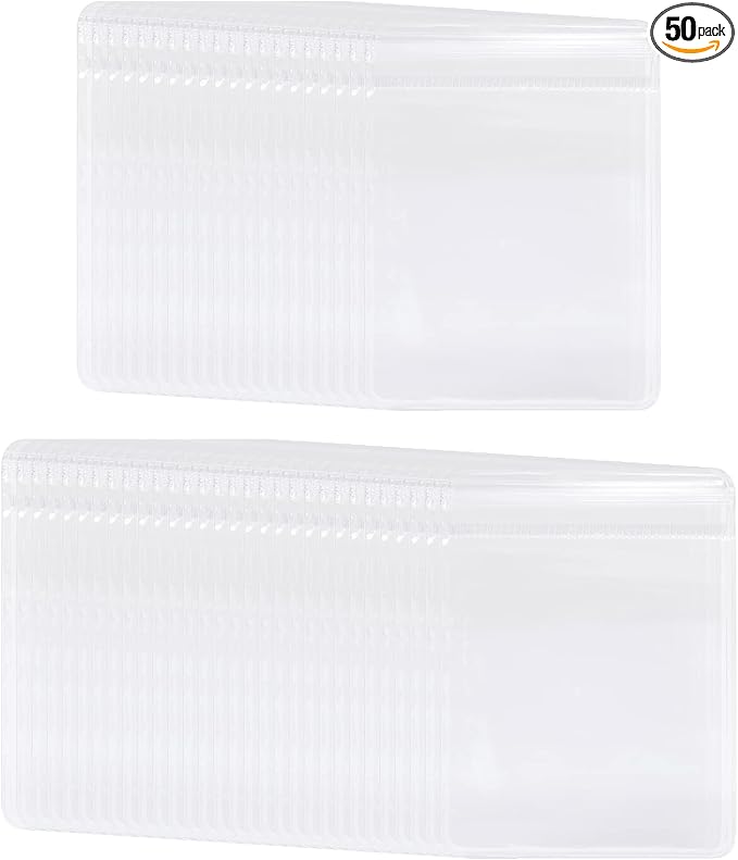 BAGSMART Jewelry Bags 50 Pcs Small Ziplock Rings Bags 2 x 3 Inch PVC Earring Packaging Sealing Zipper Clear Plastic Pouch Transparent Jewelry Organizer (Hanging Bag Is Not Included)