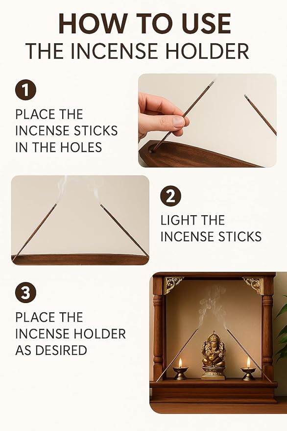 Pure Source India Natural Wood Bote Shape Incense Holder and Ash Catcher (11 X 3 Inch - 1 Piece)