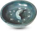 Gonesh - Incense Holder - Modern Home Decor - Stone Incense Burner - Celestial Round Gray Moon - 1.3” x 5” x 5”