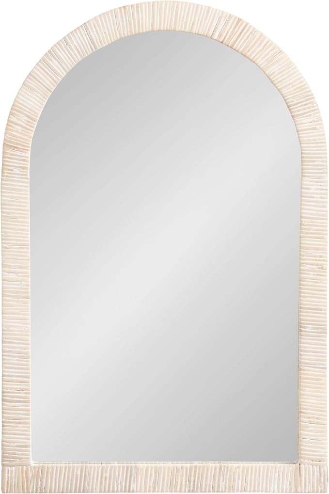 Kate and Laurel Rahfy Boho Arch Rattan Mirror