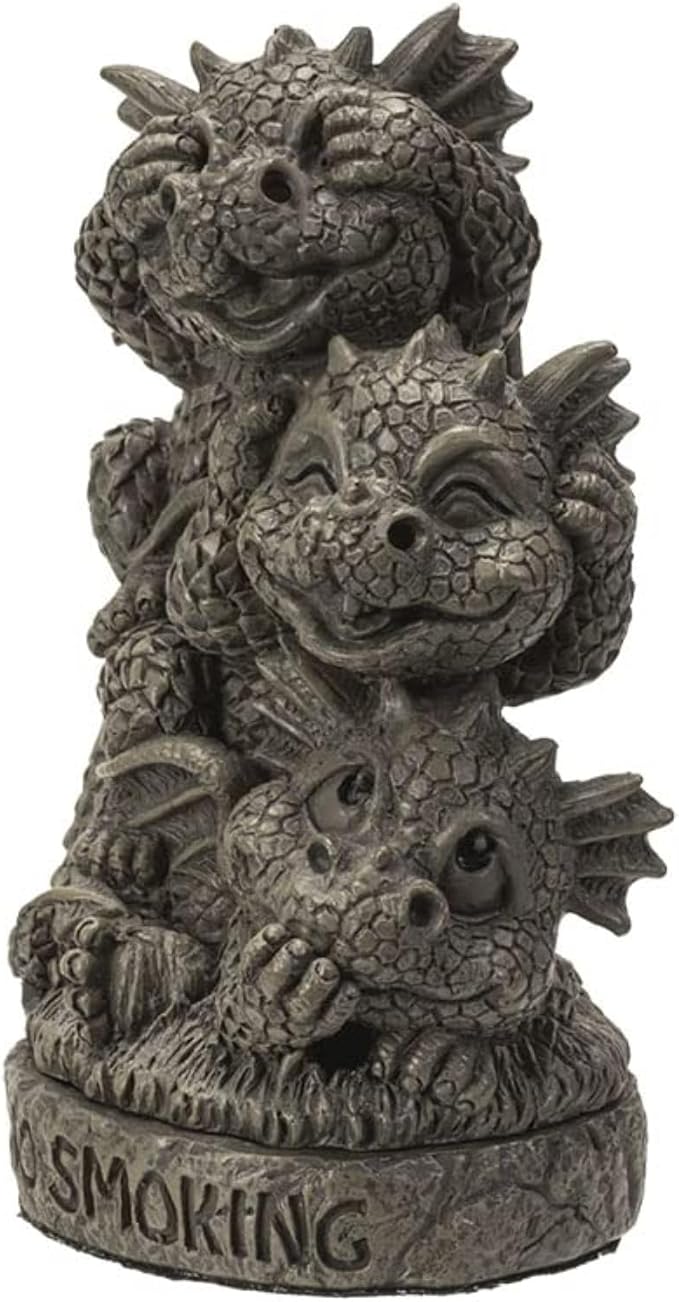 Pacific Giftware Dragon Incense Burner, 5-inch Height, Cold Cast Resin