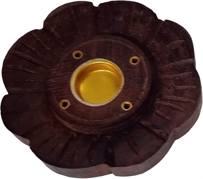 Purpledip Wooden Incense Stick Holder Cum Dhoop Candle Holder: Ash Catcher (11502)
