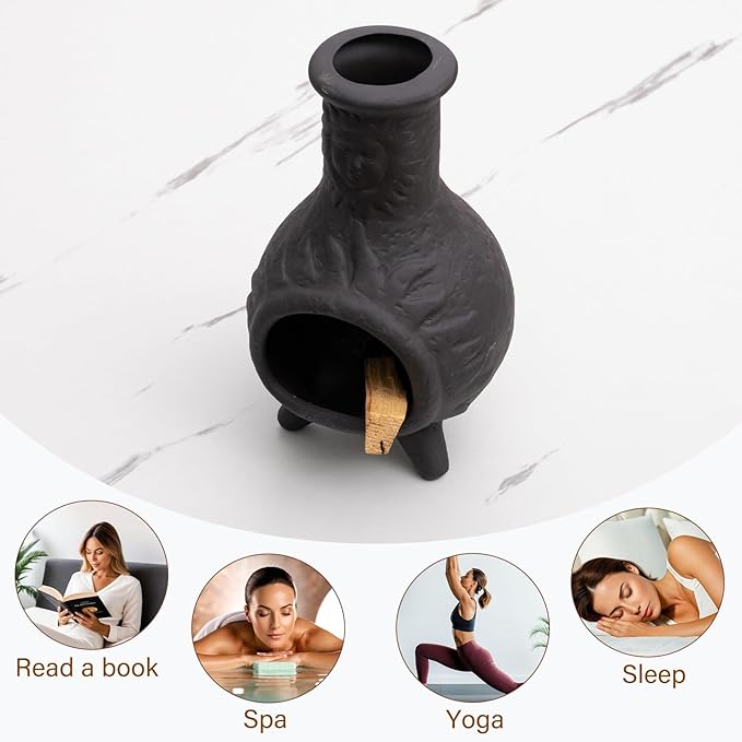 MOUGIGI Handmade Palo Santo Holder & Incense Cone Burner-Elegant Sage Smudging Accessory with Capacity for Spiritual Rituals & Energy Cleansing-Thoughtful Gifts for Meditation, Yoga, Aromatherapy
