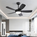 Sofucor 42 Inch Ceiling Fans with Lights-Modern Black Small Bedroom Ceiling Fan with Remote Control, Plug-in Blades Quick Install, Quiet DC Motor,Outdoor ABS Ceiling Fan for Kitchen/Living Room/Patios
