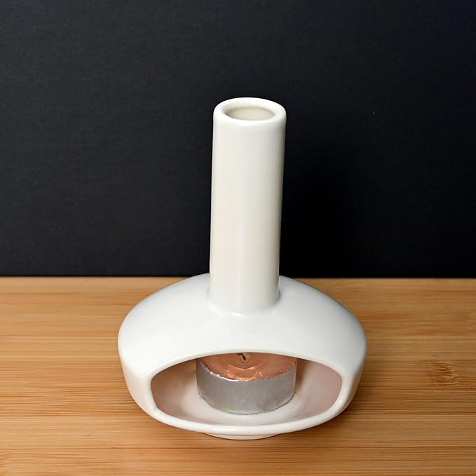 Tnstbiee Cute Ceramic Palo Santo Holder – Handcrafted Modern Incense Cone Burning Stand – Adorable Smudge Bowl for Yoga Aromatherapy & Meditation for Home Decor – Unique Chimney Design