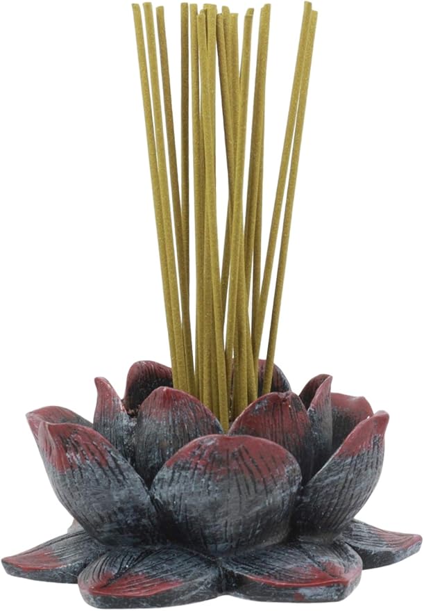 Ebros Buddha Padma Lotus Incense Holder Burner Figurine 4" Diameter Eastern Enlightenment Buddhist Meditation Home Fragrance Decor Accessory Statue