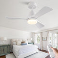 36 Inch Ceiling Fan with Light | 3 Blades, Solid Wood, Modern Indoor Outdoor, Dimmable LED, Remote Control