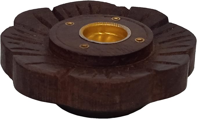 Purpledip Wooden Incense Stick Holder Cum Dhoop Candle Holder: Ash Catcher (11502)