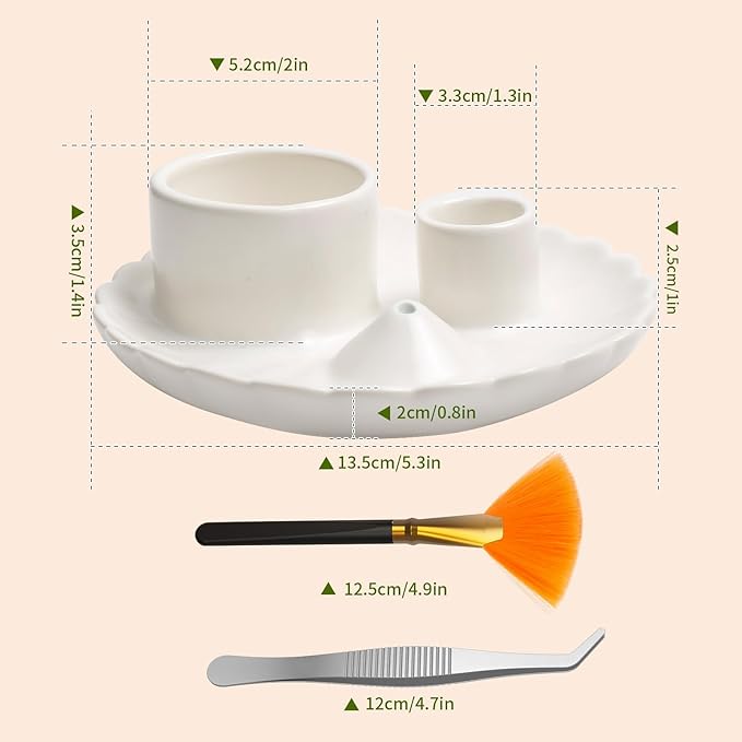 Palo Santo Sticks Holder, 4 in 1 Incense and Candle Holder for Burning Sage and Sticks for Burning, Ash Catcher Tray for Meditation Yoga Room (White)