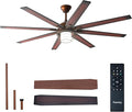 Passky Ceiling Fans with Lights, 72 inch Bronze Ceiling fan with Light and Remote Control, Reversible, Dimmable, 3CCT, Quiet, Caged Ceiling Fan for Farmhouse, Bedroom, Living Room, Indoor/Outdoor Use