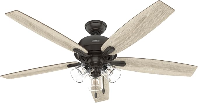 Hunter Dondra, Indoor, Ceiling Fan, with LED Lights, 60 inch, Noble Bronze