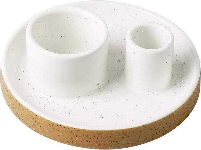 Ceramic Smudge Tray, 2 in 1 Smudging Bowl, Sage Holder, Palo Santo Holder, Incense Holder for Sage and palo Santo, Ideal for Smudging Meditation Yoga Room, Simple, Sturdy, Terracotta