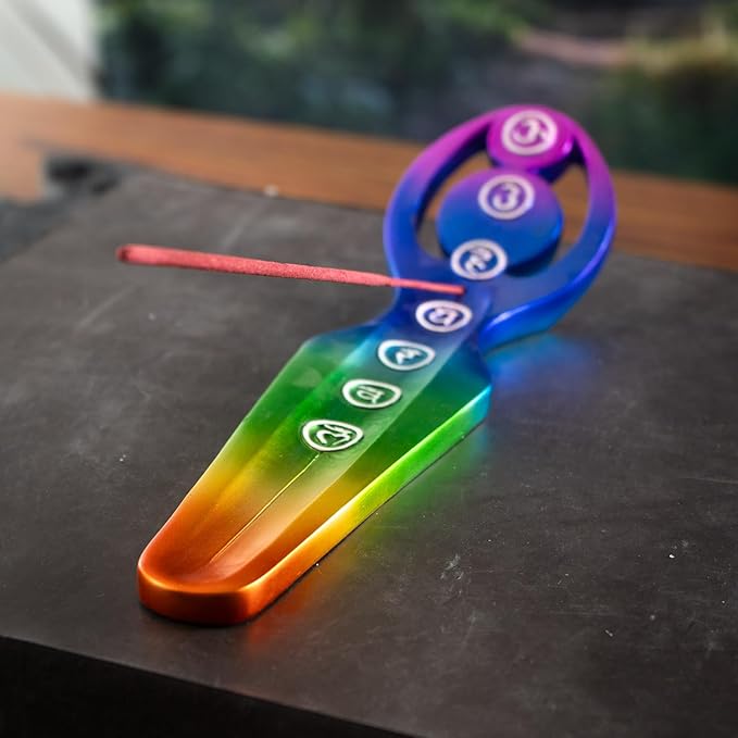 Pacific Giftware PT Rainbow Spiral Goddess Resin Figurine Incense Holder