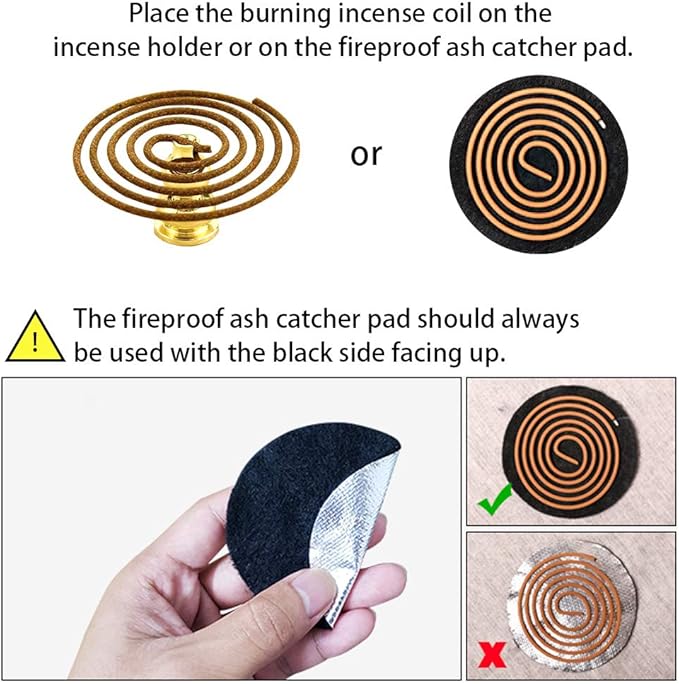 Tomorotec Dual Use Stick Incense Burner and Cone Incense Holder, Attom Tech Home Ceramic Incense Holder, Incense Ash Catcher (Black, Incense Sold Separately)