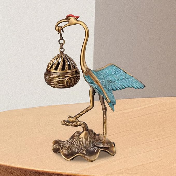 Hanging Incense Burner,Crane Censer Cone,Incense Holder Incense Diffuser for Bedroom Housewarming Desk
