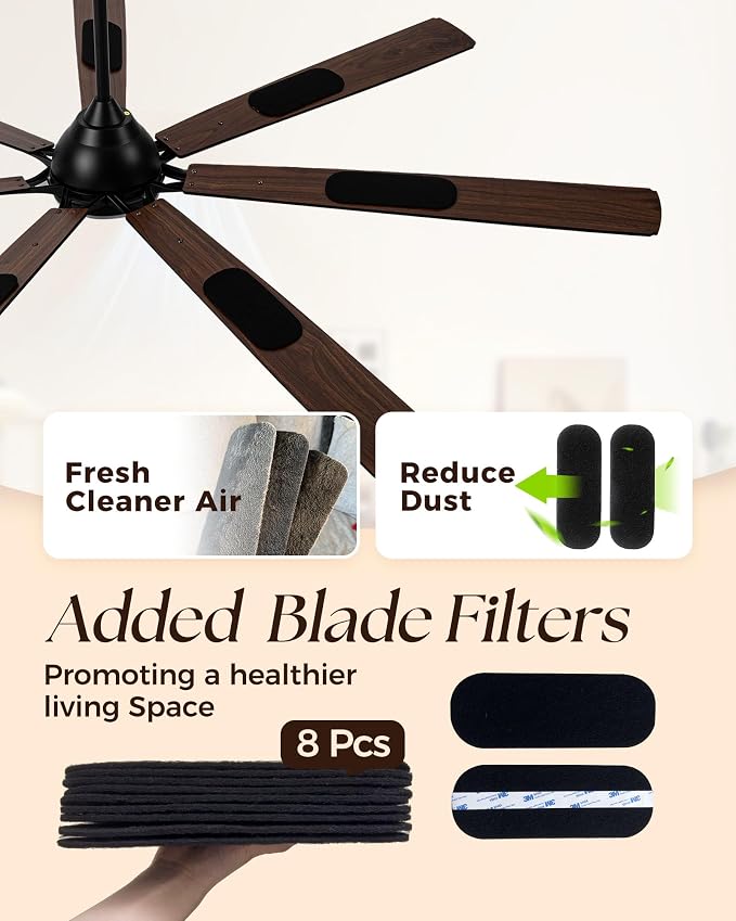 84 Inch Smart Ceiling Fan with Lights,High Airflow Large Fan for Big Room | ETL-listed with Quiet DC Motor,Alexa/APP Controls,Up to 10117CFM High Airflow,Timer,Dual Finish 7 Blades for Outdoor Covered