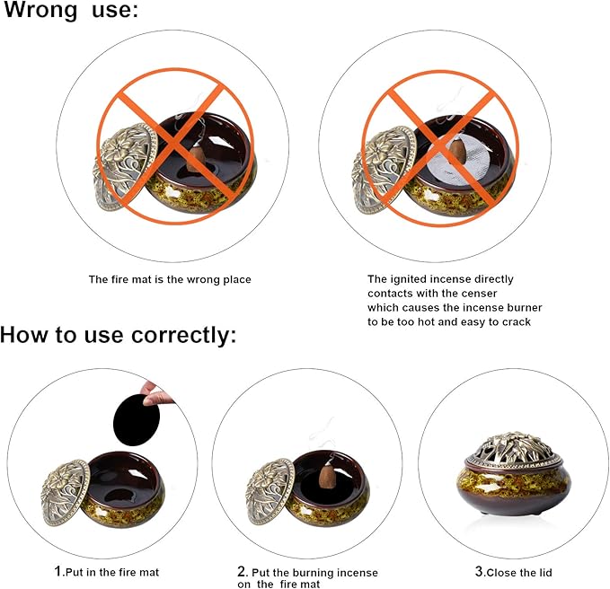 Ceramic Home Decoration Incense Sticks or Cones Burner Porcelain Incense Holder