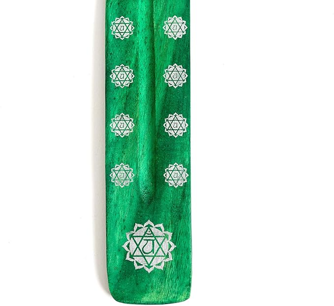 Incense Garden Pack of 7 Stick Incense Holders - 10 inches - Colorful Chakra - Ash Catcher