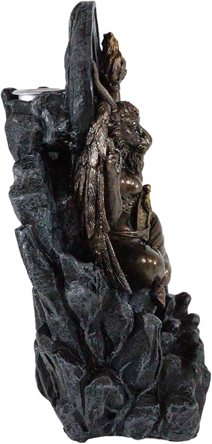 Ebros Sabbatic Goat of Mendes Samael Lilith Baphomet with Pentagram Sigil Backflow Cone Incense Smoke Burner Decorative Figurine 7.5" Tall LaVeyan Serpent Skulls Occultic Accent