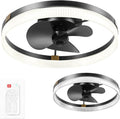 Globe Electric 37000113 20" Ceiling Fan with LED Light, Remote Control, WhisperQuiet DC Motor, 6 Speeds, Matte Black
