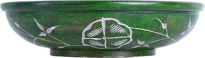 Incense Garden Soapstone Smudge Bowl for Scrying - 5”x 1” - Incense Burner, Wiccan Rituals, Divination (Tree of Life)