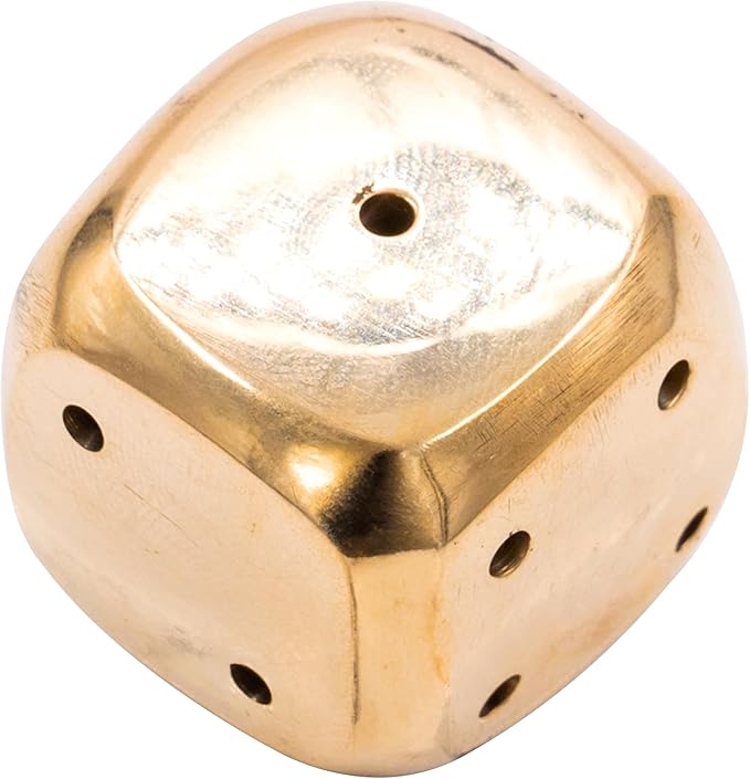 Brass Dice Shape Agarbatti Stand Incense Stick Holder Dice/Pasa Design Shape with Round Edges for Home Purifying Pooja Prayer Home Temple Mandir Office and Gifting (Dice Shape)