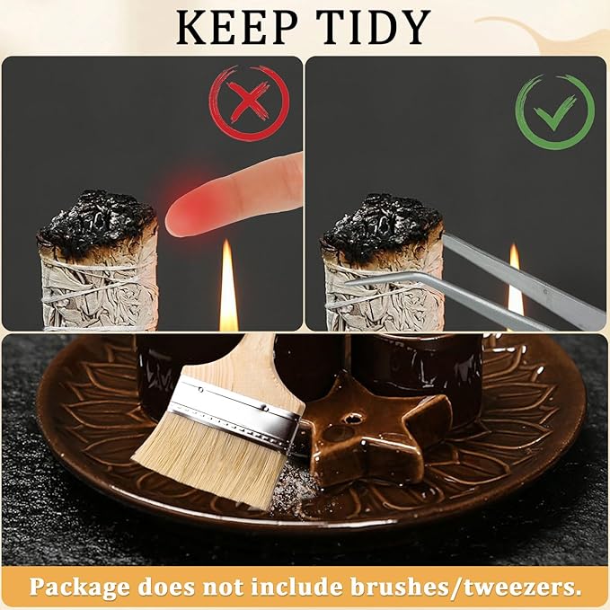 Comeon Palo Santo Holder, Backflow Incense Burner Holder Candle Holder Sage Burner Holder for Burning, Ceramic Incense Holder for Sticks for Meditation Yoga Room
