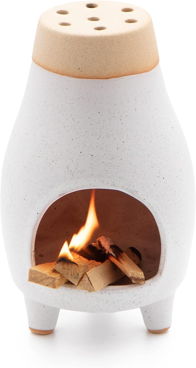 Palo Santo Sage Incense Holder I Meditation Gift Ceramic Décor Bowl Witchcraft Supplies Smudge Bowl I Elegant Burner for Spiritual Cleansing and Meditation Sessions