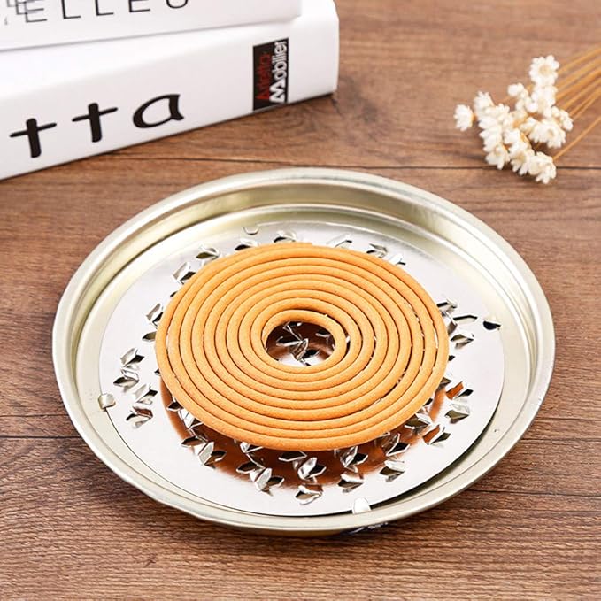 4 Pack Mosquito Coil Holder, Mosquito Coil Incense Burner with Cover for Outdoor Use, Deck, Patio, Pool Side, Camping, Hiking and Fishing