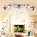 Qcyuui Ceiling Fans with Lights and Remote,39.4" Low Profile Ceiling Fan Dimmable Fandelier Ceiling Fan with Light 360° Rotatable Lightheads Modern Flush Mount LED Fan Light for Bedroom Kitchen