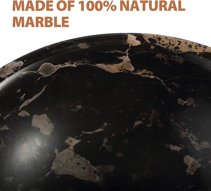 Koville Italian Natural Marble Incense Holder, 5inch Incense Holders for Sticks, Sturdy Incense Burner Ash Catcher, Ideal for Meditation, Relaxing, Easy to Clean(Nero Portoro)
