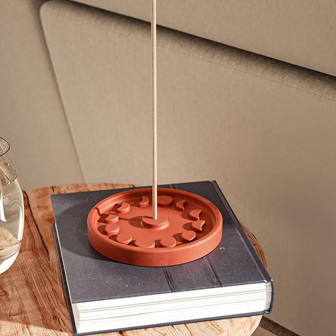 BOOWAN NICOLE Silicone Concrete Incense Holder Molds Sun and Moon Cement Aromatherapy Incense Tray Mould DIY Decoration Tool (SH0914)