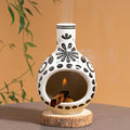 MOUGIGI Handcrafted Palo Santo Holder Ceramic Incense Burner - Compact Size for Meditation Space - Burn Palo Santo Sticks and Cones Safely - Sage Aromatherapy Decor