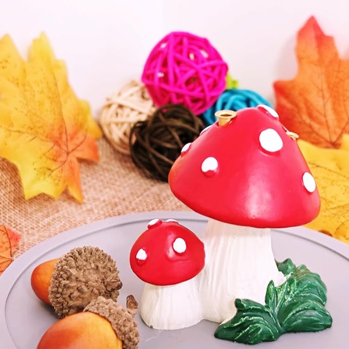 Mushroom Incense Holder for Sticks, Cute Mushroom Incense Burner Dual Sizes Holes for Sticks, Statue Christmas Home Decorations, Unique Gift for Women Men