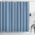 Ambesonne Stripes Shower Curtain, Abstract Ocean Inspired Palette Lines Geometrical Image Illustration, Cloth Fabric Bathroom Decor Set with Hooks, 75" Long, Blue Grey