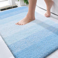 OLANLY Bathroom Rugs Mat 34x21, Extra Soft Absorbent Microfiber Bath Rugs, Rubber Backing, Quick Dry, Machine Washable Bath Mats for Bathroom Floor, Tub and Shower, Home Decor Accessories, Sky Blue