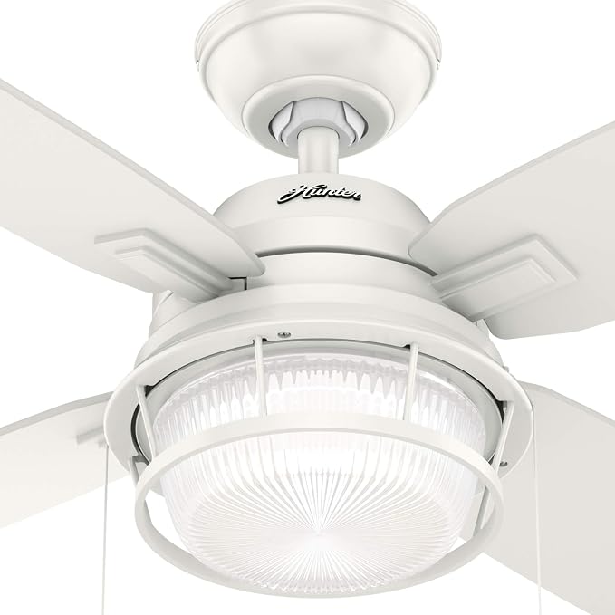 Hunter Ocala, Outdoor or Indoor, Ceiling Fan, Rustic, 52 inch, Fresh White