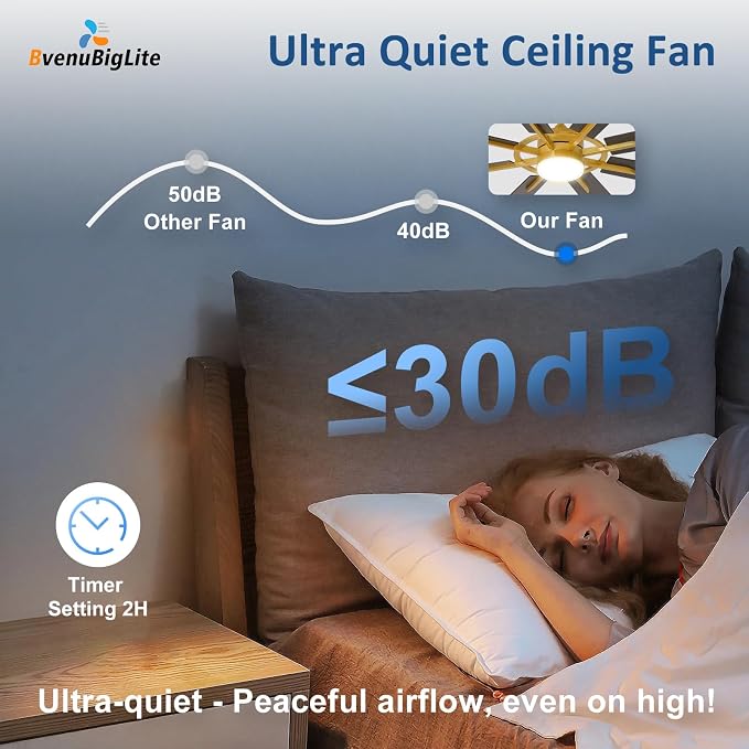 Large Ceiling Fans with Lights: Modern 66 Inch 8 Blade Outdoor Ceiling Fan with Remote APP Control - Dimmable Black Gold Big Fan light Indoor Reversible 6 Speed Quiet DC Motor