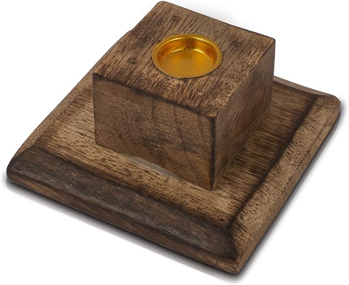 Wooden Incense Stick & Cone Burner Holder Tower Large Organic Eco Friendly Ash Catcher Agarbatti Holder Rustic Style Hand Carved for Meditation Yoga Aromatherapy Home Fragrance Products