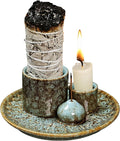 Comeon Ceramic Incense Stick Holder,Home Yoga 3 in 1 Incense Burner Sage Holder for Burning