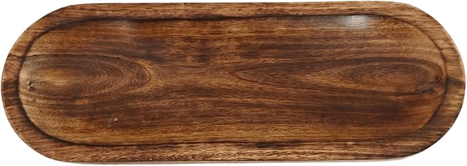 VANIYA CRAFTS® Wooden Handmade Tree of Life Boat Shape Incense Holder Stand Insence Tray for Home Decor Restaurant (11X4, Natural Black) (Burnt)
